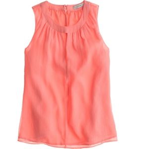 J. Crew Pink Silk Keyhole Blouse